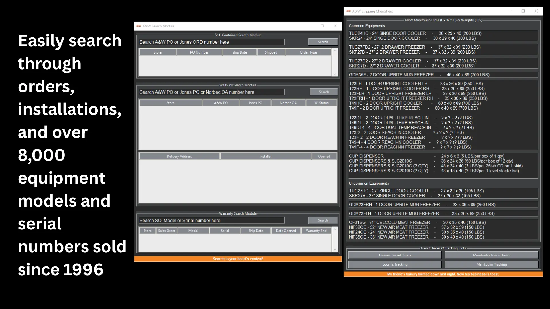 A&W Application Demo Image