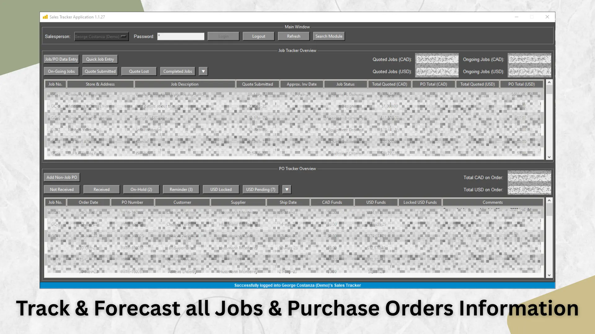 Sales Tracker Demo Image